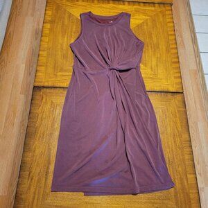 Worthington Plum Wrap Knot Dress